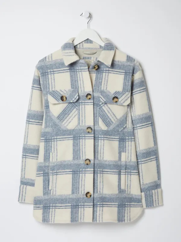 Thea Check Shacket sold by Lord & Taylor
