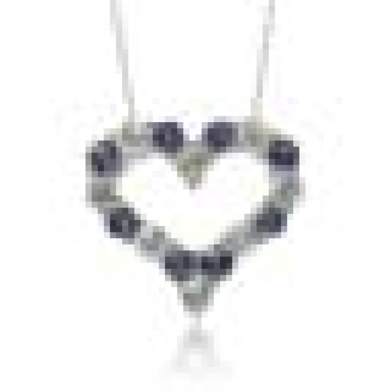 Sapphire & Diamond Accent Alternating Heart Eternity Pendant sold by Lord & Taylor