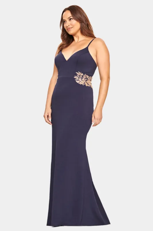 Jersey Necklace Dress With Lace Applique Detail sold by Lord & Taylor