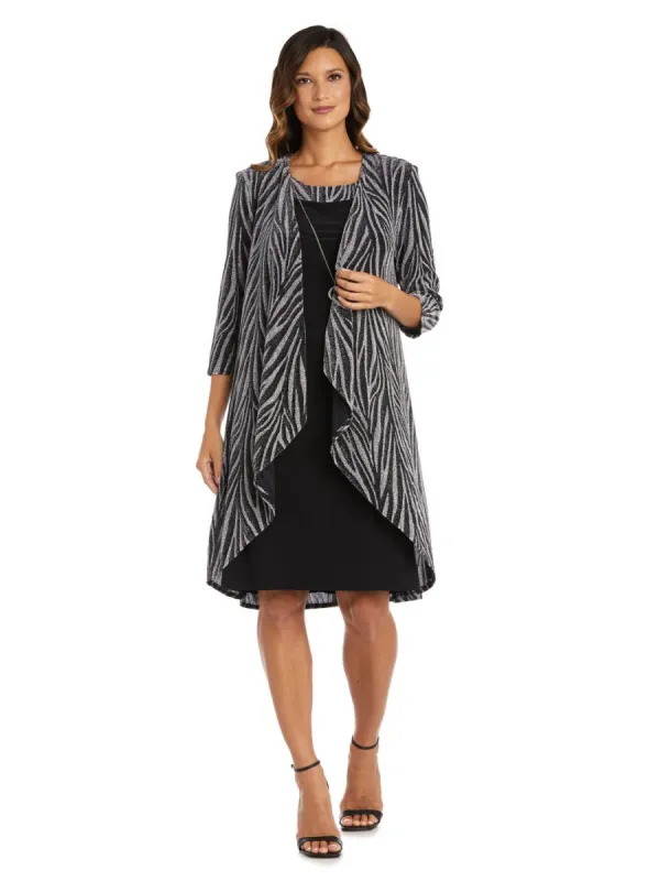 Two-Piece Metallic Knit Jacket Dress sold by Lord & Taylor