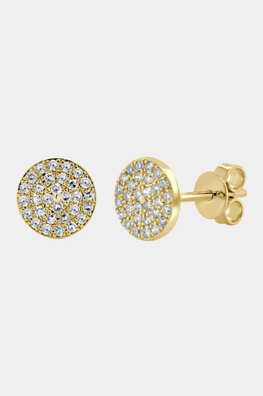 14K Gold Diamond Disc Earrings sold by Lord & Taylor