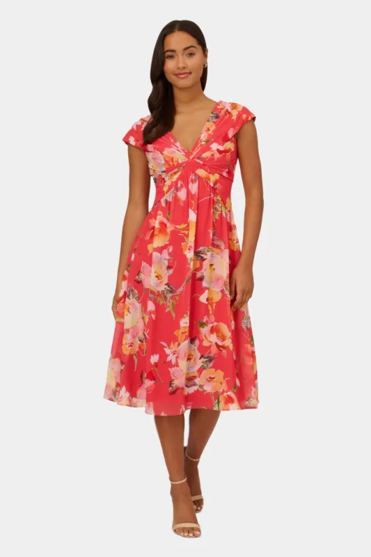 Floral Printed Twist Front Midi Dress sold by Lord & Taylor