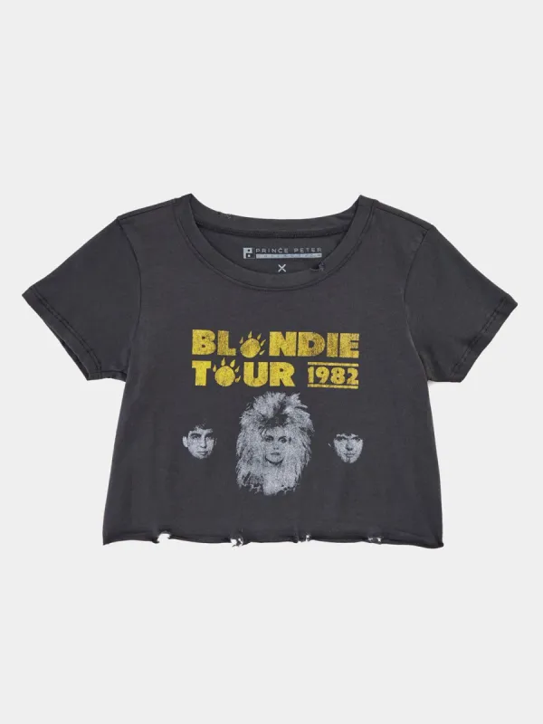 Girls Blondie 1982 Tour Distressed Crop Top sold by Lord & Taylor
