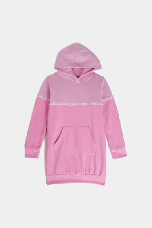 Girls Long Sleeve Hooded Colorblock Dress sold by Lord & Taylor