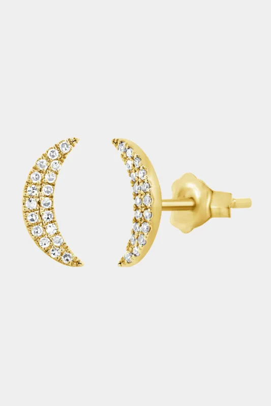 14K Gold and Diamond Moon Earrings sold by Lord & Taylor