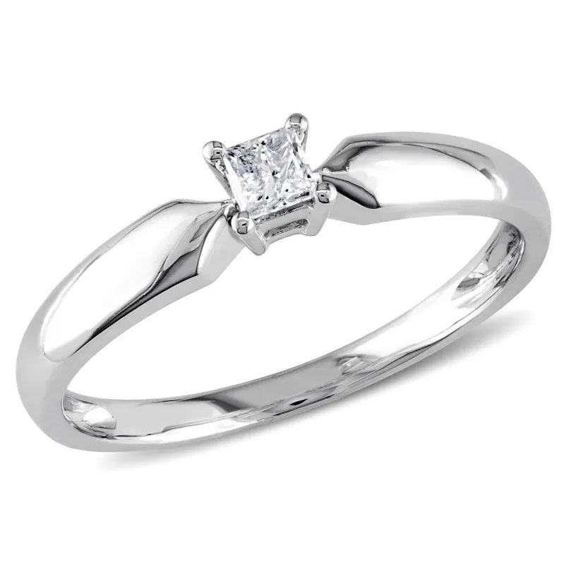 10k White Gold Diamond Princess-Cut Ring sold by Lord & Taylor