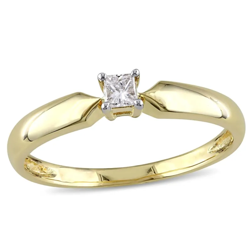 10k Yellow Gold Diamond Princess-Cut Ring sold by Lord & Taylor