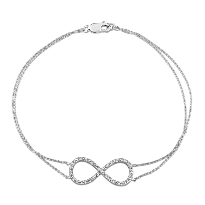 10k White Gold Diamond Infinity Chain Bracelet sold by Lord & Taylor