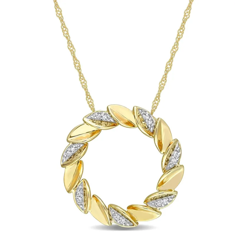 10k Yellow Gold Diamond Circle Of Life Necklace sold by Lord & Taylor