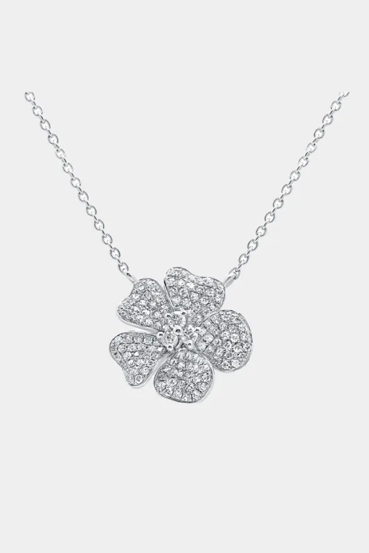 14K Gold and Diamond Flower Necklace sold by Lord & Taylor