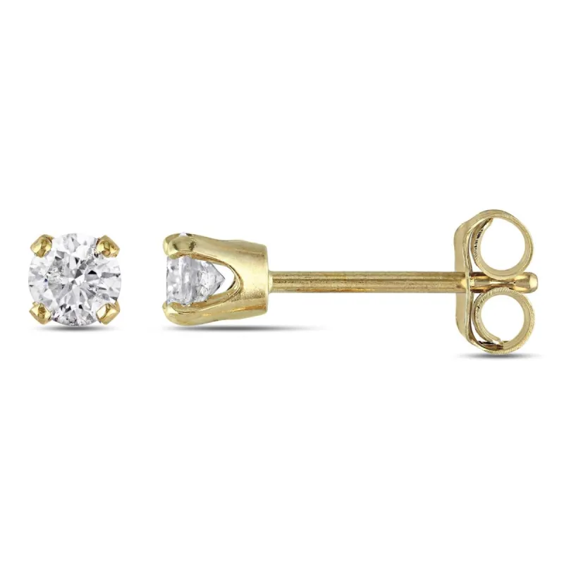 10k Yellow Gold Diamond Stud Earrings sold by Lord & Taylor