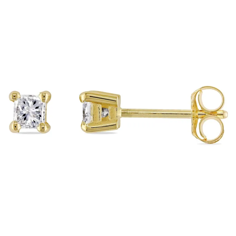 14k Yellow Gold Diamond Stud Earrings sold by Lord & Taylor