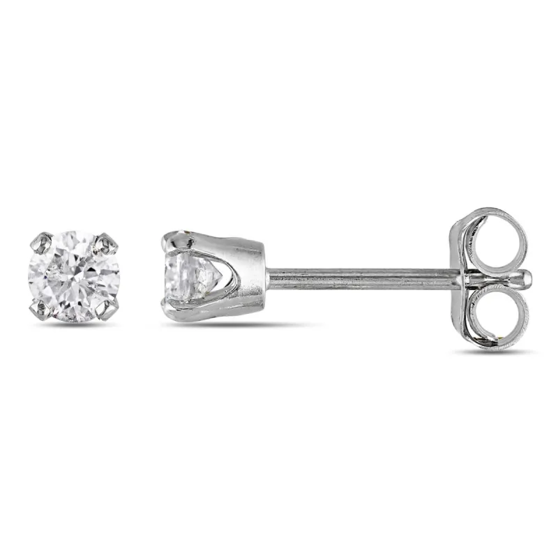 10k White Gold Diamond Stud Earrings sold by Lord & Taylor