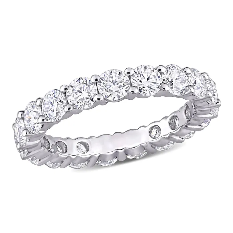 10k White Gold Moissanite Eternity Ring sold by Lord & Taylor
