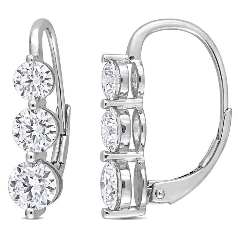 Moissanite Graduated Drop Earrings sold by Lord & Taylor