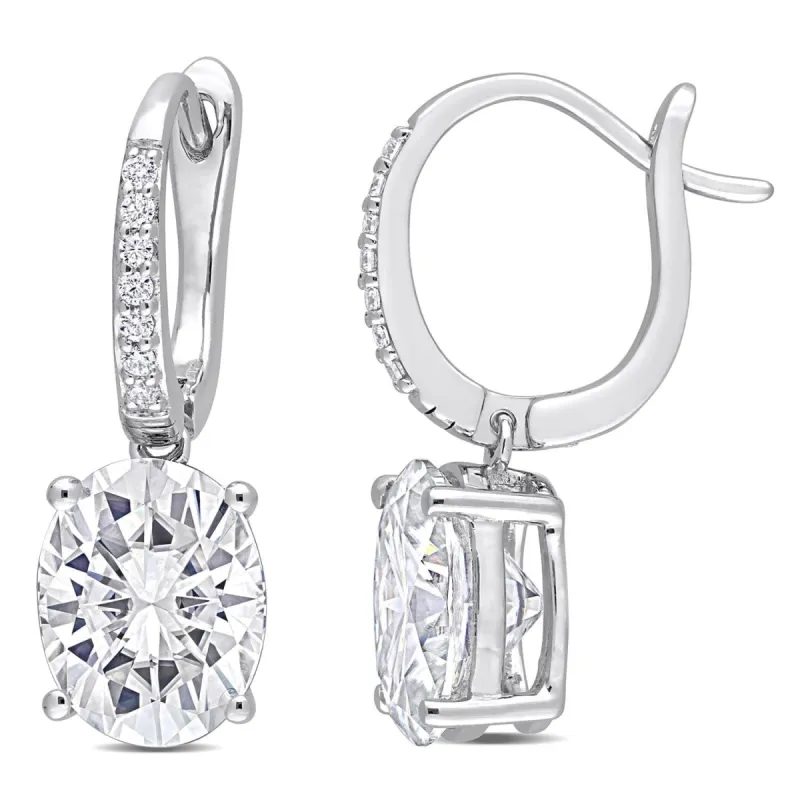 Moissanite Oval Drop Earrings sold by Lord & Taylor