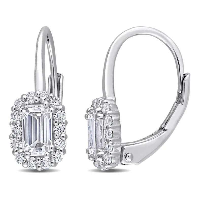 Moissanite Halo Earrings sold by Lord & Taylor