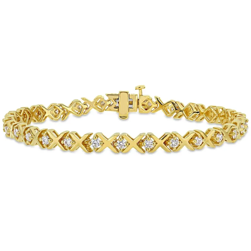 Moissanite X-Link Tennis Bracelet sold by Lord & Taylor