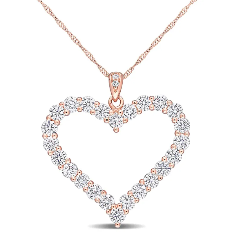 Moissanite Heart Necklace sold by Lord & Taylor
