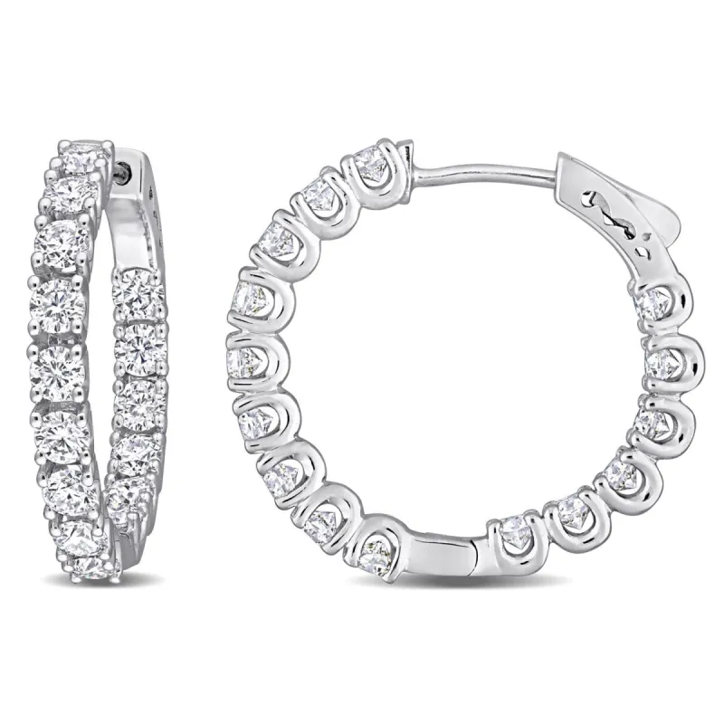 Moissanite Hoop Earrings sold by Lord & Taylor