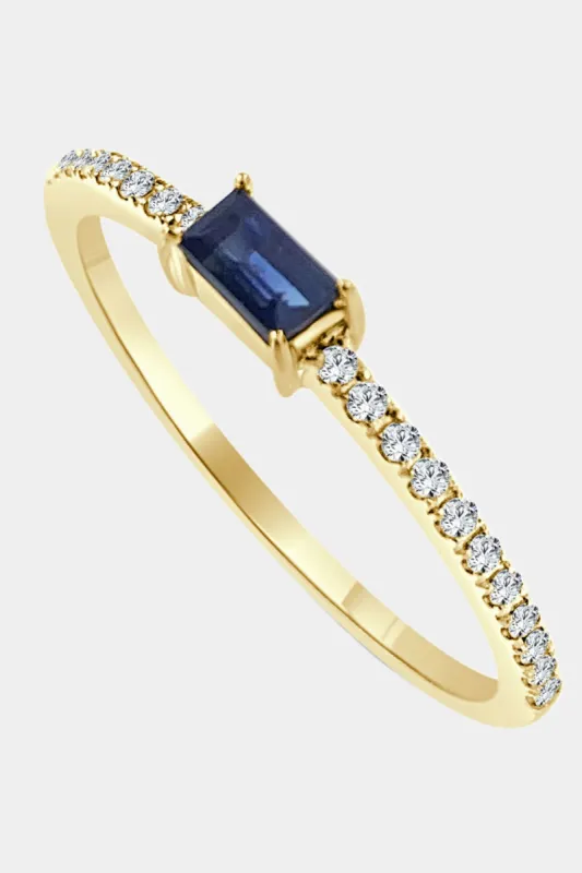 14K Gold Diamond & Sapphire Ring sold by Lord & Taylor