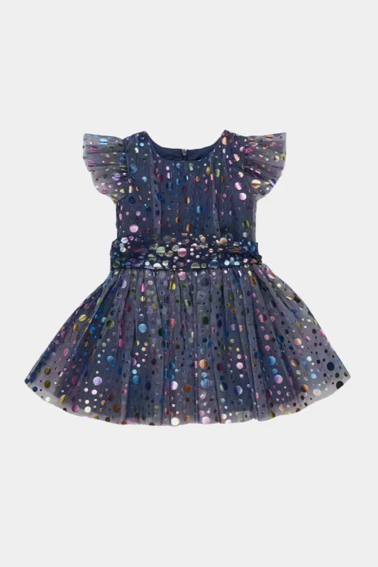 Girls Foil Dot Mesh Dress sold by Lord & Taylor