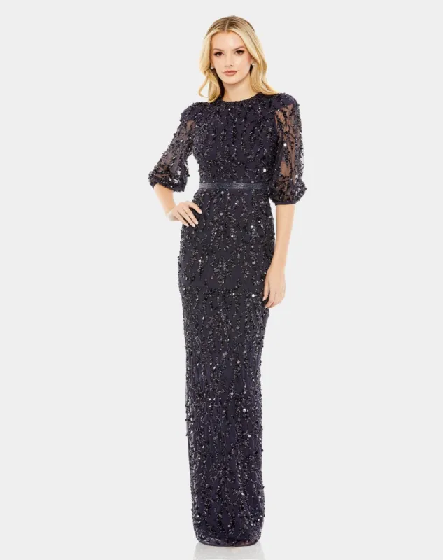 Sequined Elbow Sleeve Gown sold by Lord & Taylor