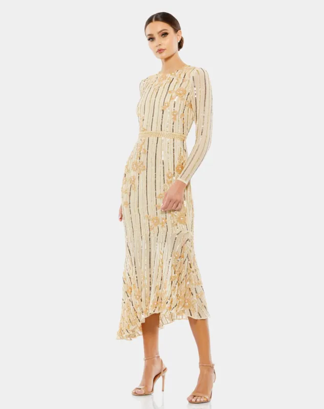 Long Sleeve Tea Length Dress sold by Lord & Taylor