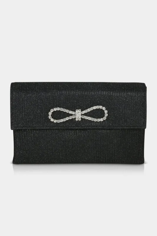Alicia Crystal Bow Envelope Clutch sold by Lord & Taylor