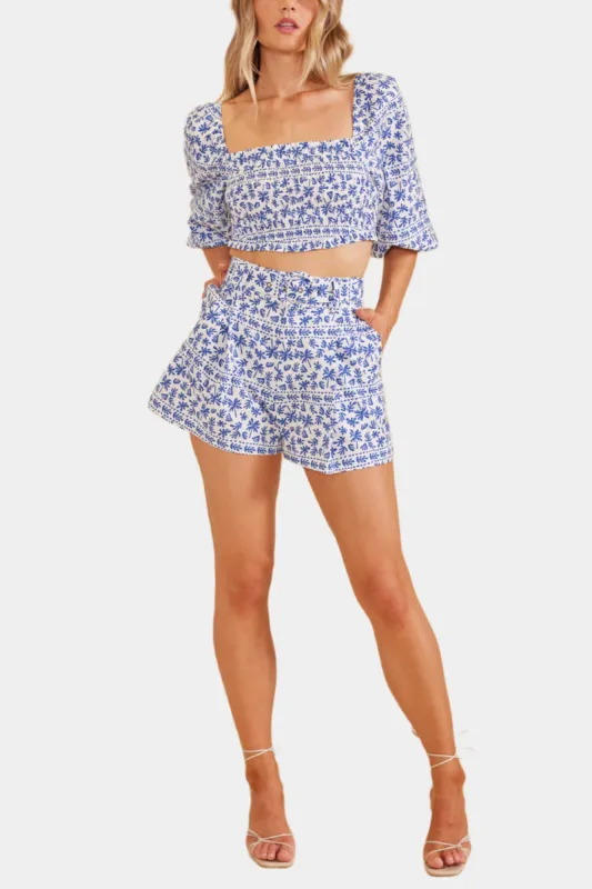 Ithica Shirred Crop Top sold by Lord & Taylor
