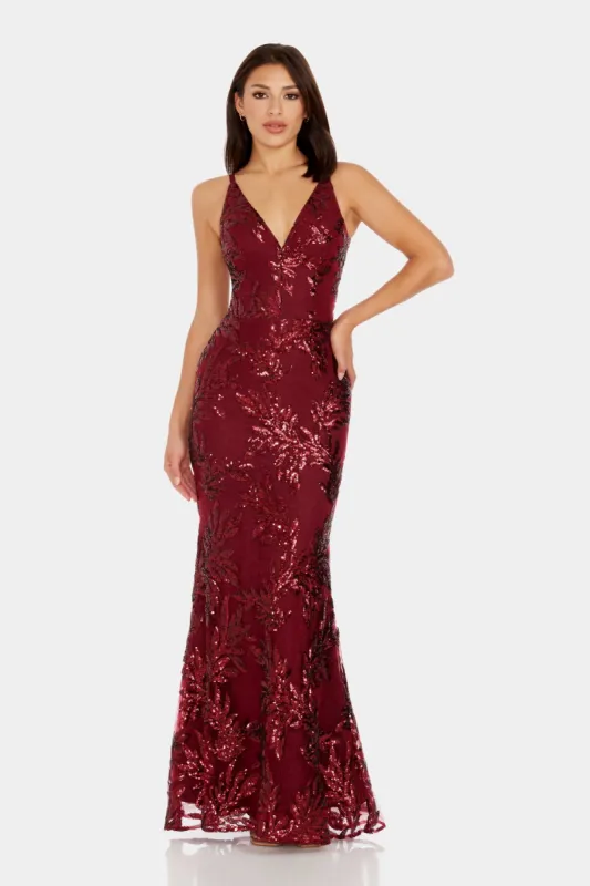Sharon V-Neck Mermaid Gown sold by Lord & Taylor