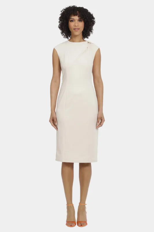 Twist Neck Crepe Dress sold by Lord & Taylor