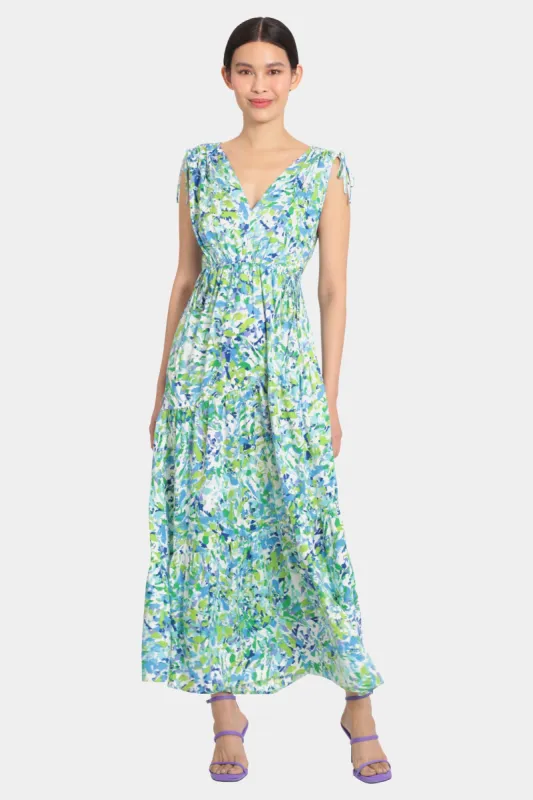 Asymmetrical Tier Maxi Dress With Shoulder Gathers sold by Lord & Taylor