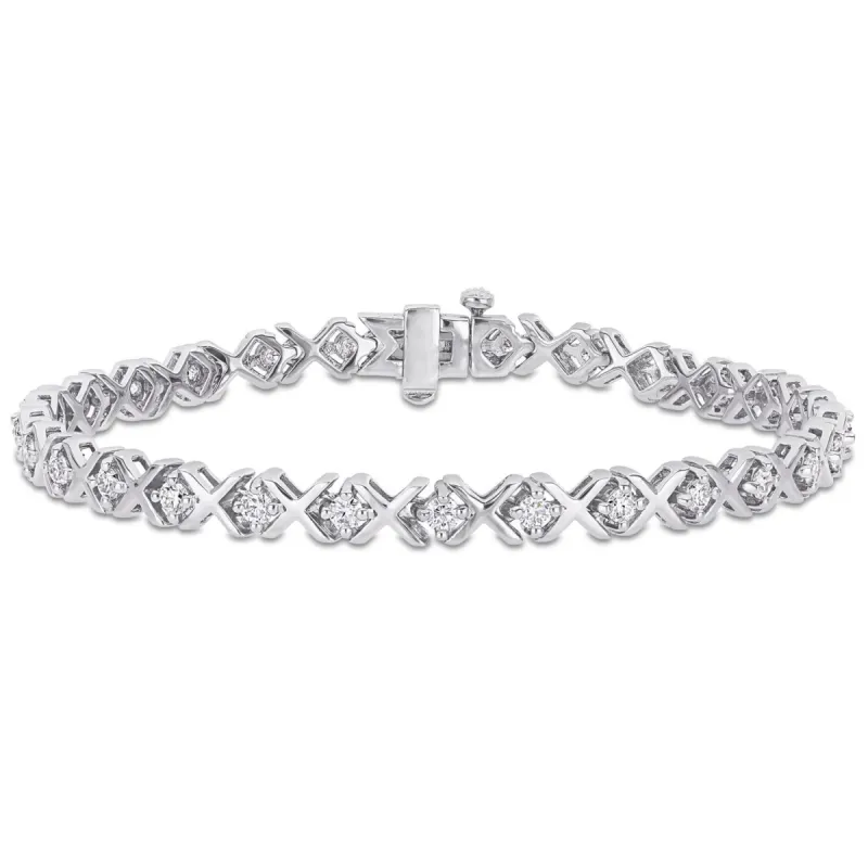 Moissanite X-Link Tennis Bracelet sold by Lord & Taylor