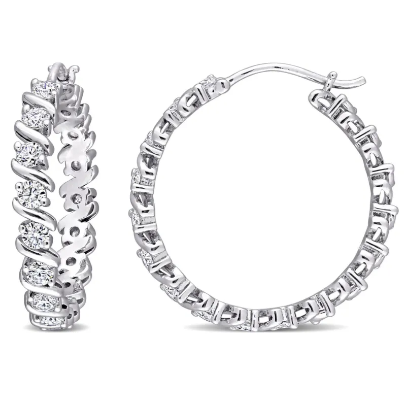 Moissanite Hoop Earrings sold by Lord & Taylor