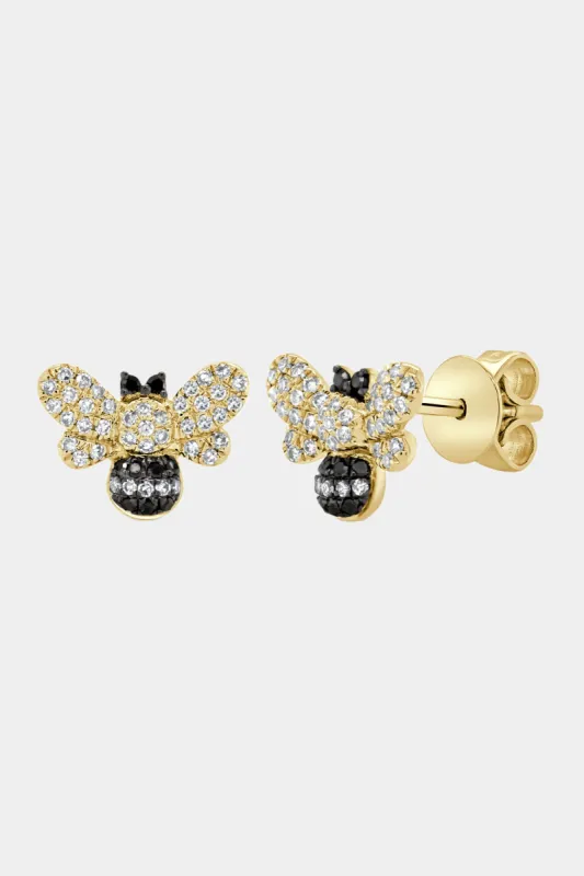 14K Gold Bumble Bee Diamond Earrings sold by Lord & Taylor