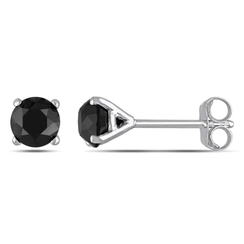 10k White Gold Black Diamond Earrings sold by Lord & Taylor