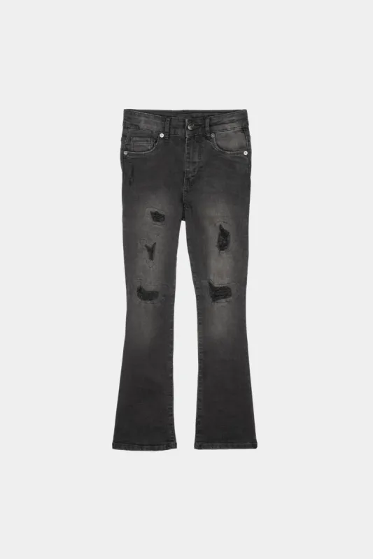 Girls High Waist Flare Jeans sold by Lord & Taylor