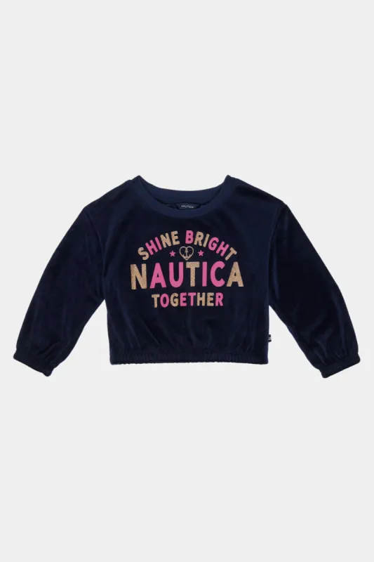 Girls Velour Popover Top sold by Lord & Taylor