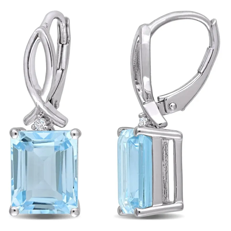 Blue Topaz and White Topaz Earrings sold by Lord & Taylor