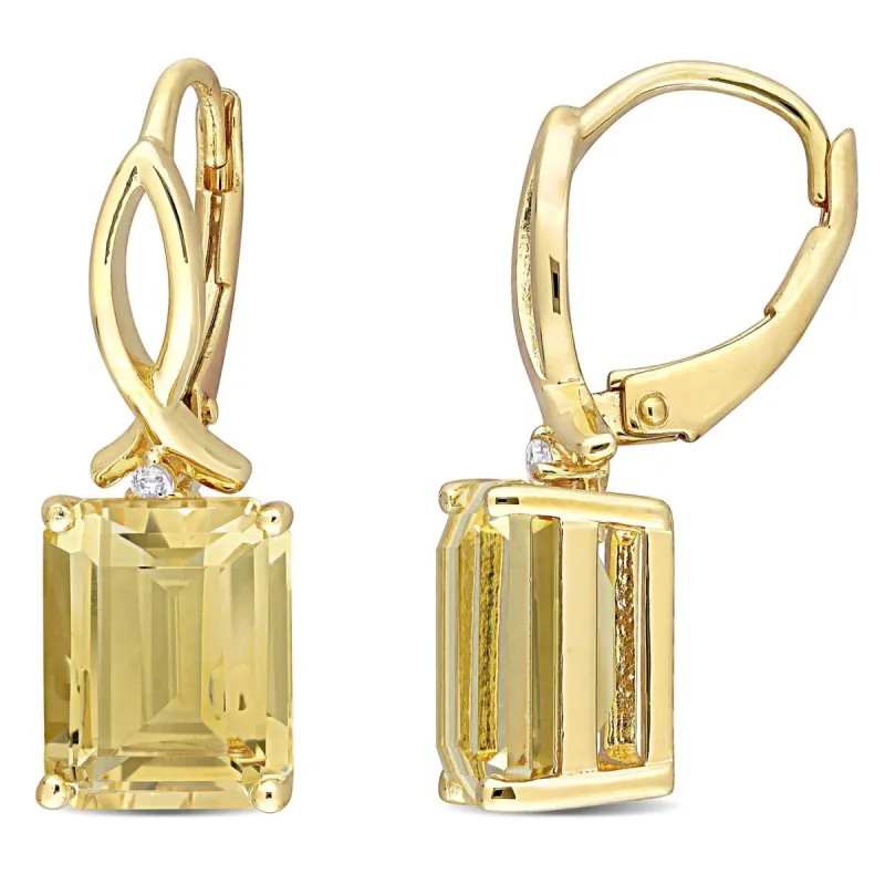 Citrine and White Topaz Earrings sold by Lord & Taylor