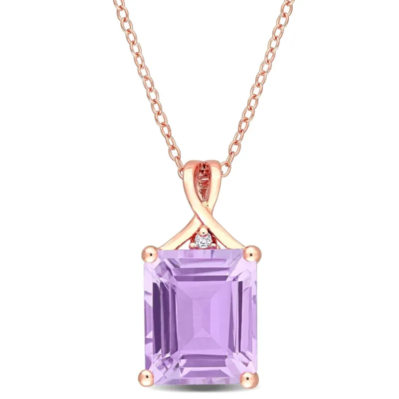 Pink Amethyst and White Topaz Necklace sold by Lord & Taylor