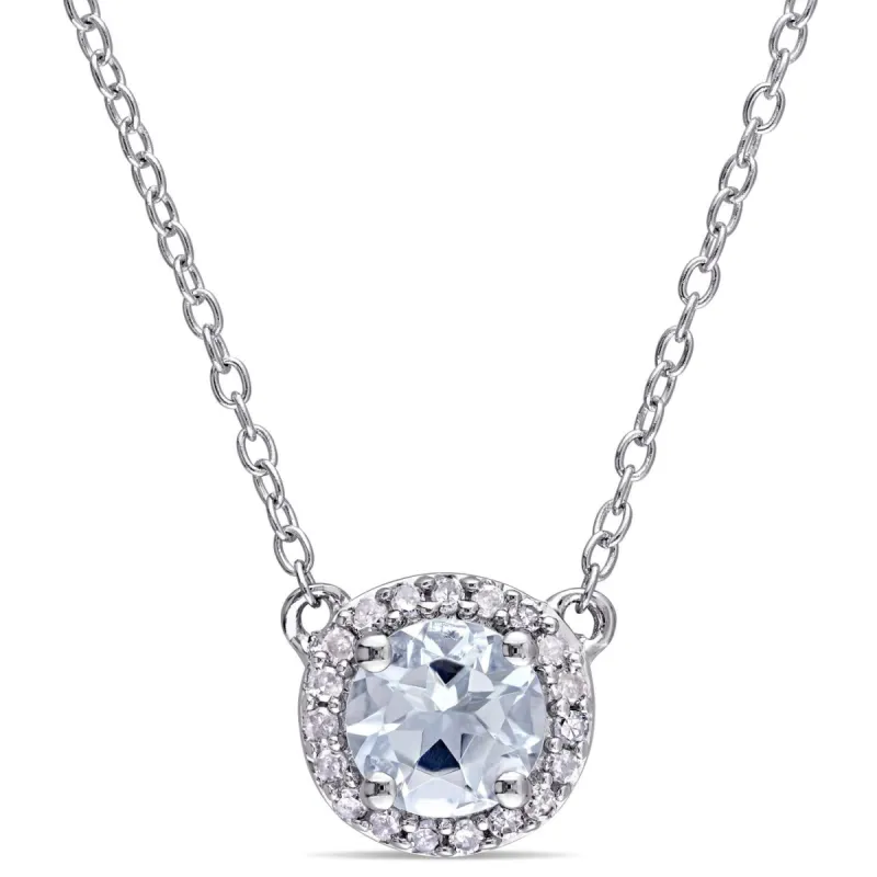Aquamarine and Diamond Necklace sold by Lord & Taylor