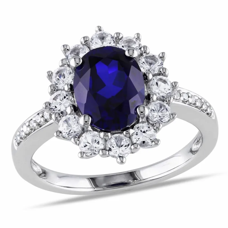 Lab-Created Blue and White Sapphire Ring sold by Lord & Taylor