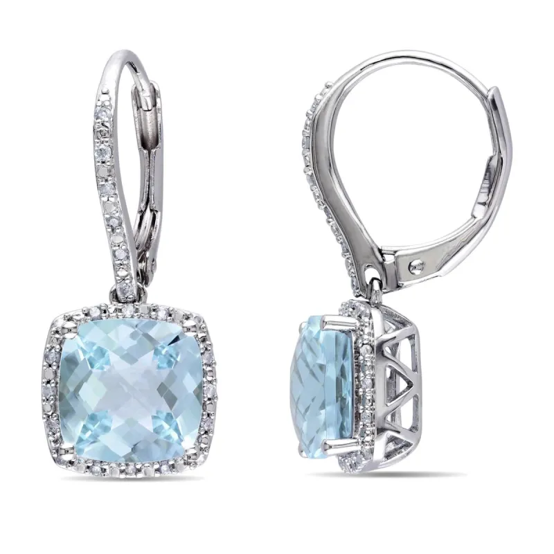 Blue Topaz and Diamond Earrings sold by Lord & Taylor