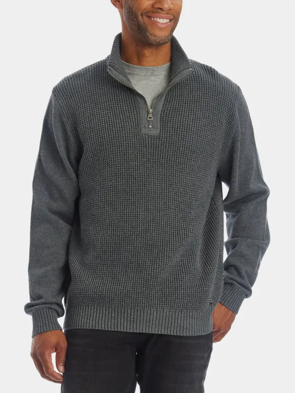 Quarter Zip Waffle Sweater sold by Lord & Taylor