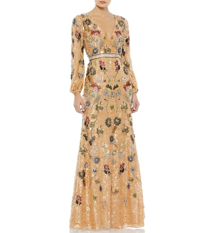 Long Sleeve Sheath Gown sold by Lord & Taylor