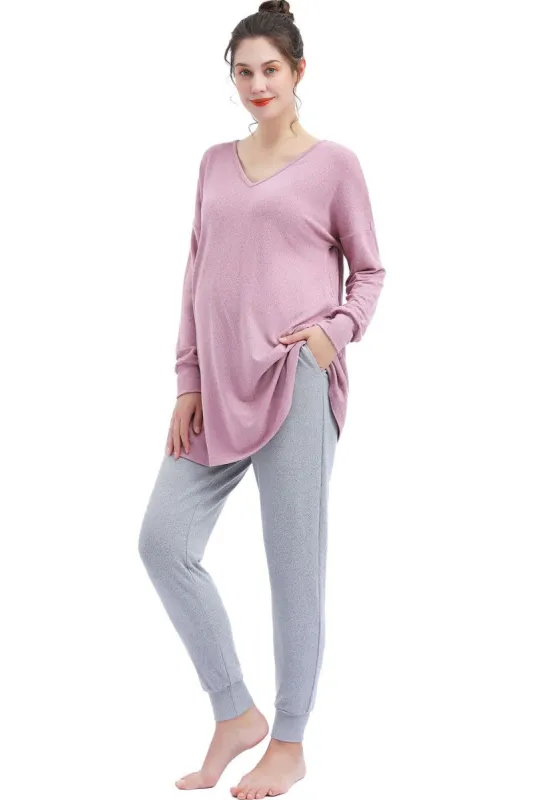 Emilia Maternity/Nursing Lounge Sweatshirt & Jogger Pants sold by Lord & Taylor