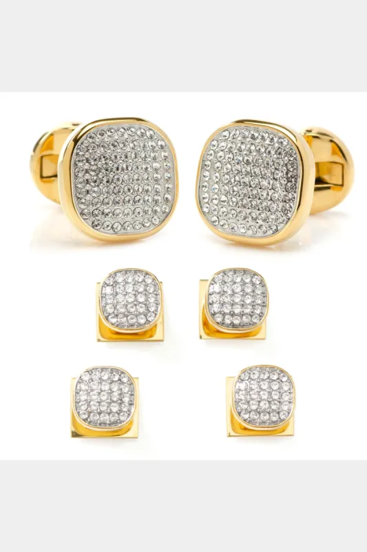 Stainless Steel Pave Crystal Stud Set sold by Lord & Taylor