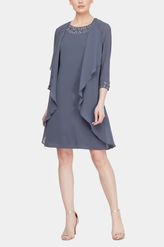 Petite Three-Quarter Sleeve Two-Piece Jacket Dress sold by Lord & Taylor